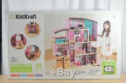 KidKraft Wooden Dollhouse Shimmer Mansion with Furniture Accessories for 12 Dolls