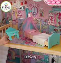 Kidkraft Annabelle Dollhouse, Large Wooden Doll House with Lift fits barbie doll