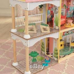 Kidkraft Lola Mansion Doll House Lights Sounds Elevator 30 Accessories New