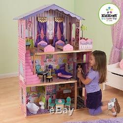 Kidkraft My Dream Mansion, Wooden Dollhouse with Lift fits Barbie