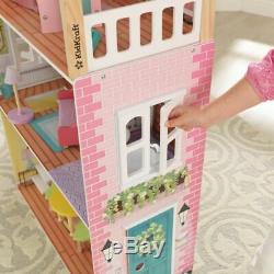 Kidkraft Poppy Dollhouse Wooden Dollhouse Fits Barbie Sized Dolls