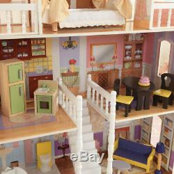 Kidkraft Savannah Wooden Doll House Barbie Size Girls Playhouse With Furniture