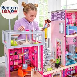 Kidkraft Uptown Wooden Modern Dollhouse with Lights & Sounds, Pool and Accessor