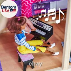 Kidkraft Uptown Wooden Modern Dollhouse with Lights & Sounds, Pool and Accessor