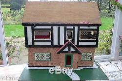 Kit Built1930's Style Un-furnished Dolls House With Lights For Renovation