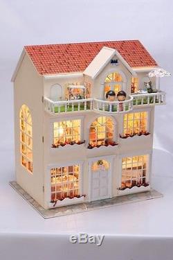 Kits dream Super large DIY Wood Dollhouse Miniature With Furniture 13812A