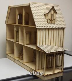 Kristiana Tudor Dollhouse 124 scale Dollhouse WITHOUT shingles Kristiana Tudor Dollhouse 124 scale Dollhouse WITHOUT shingles