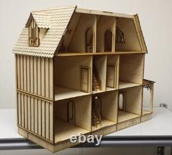 Kristiana Tudor Dollhouse 124 scale Dollhouse WITHOUT shingles Kristiana Tudor Dollhouse 124 scale Dollhouse WITHOUT shingles