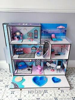 LOL Doll Surprise OMG House With Furniture, Accessories and Extras Bundle Wood