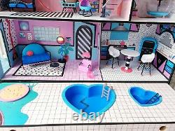 LOL Doll Surprise OMG House With Furniture, Accessories and Extras Bundle Wood
