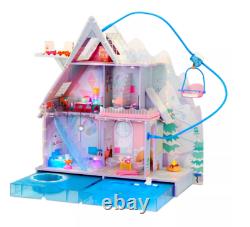 LOL Surprise OMG Winter Chill Cabin Wooden Doll House Playset with 95+ Surprises