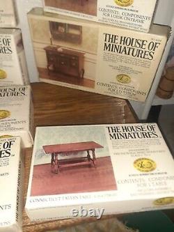 LOT OF 11 PIECES The House Of Miniatures Dollhouse Furniture Kit