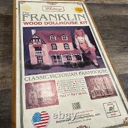 Large 3 Story Vintage Artply The Franklin Wood Dollhouse Kit Model 124 1978