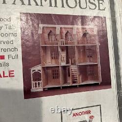 Large 3 Story Vintage Artply The Franklin Wood Dollhouse Kit Model 124 1978