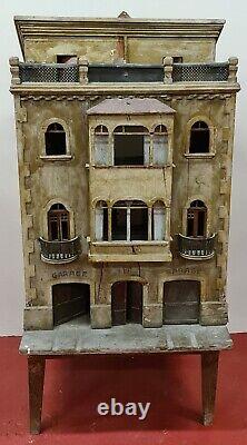 Large Doll House. Built In Wood. 4 Floors With Terrace. XIX Century