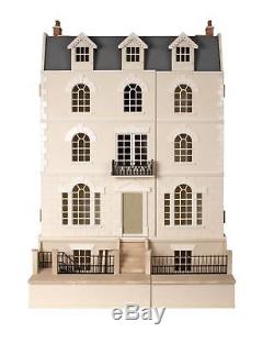 Large Luxury Georgian Dolls House & Basement Flat Pack Unpainted Kit 112 Scale