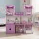 Large Pink Wooden Dollhouse, 6 Rooms, No Furniture, Cottage Style, 49