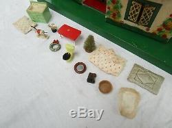 Large Vintage 1950s Dolls House Kit Built With Some Accessories