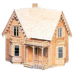 Large Wooden Doll House Vintage Victorian Kit Wood Dollhouse DIY Mansion Girls