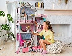 Large house for dolls, girl birthday gift, DIY wooden doll house