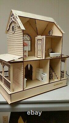 Little Briana Country Victorian Cottage 124 Scale Dollhouse Kit WITHOUT Shingle