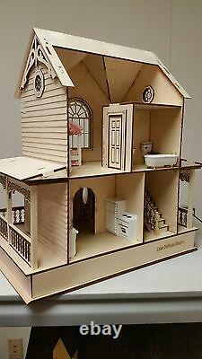 Little Briana Country Victrorian Cottage 124 Scale Dollhouse NO Shingles
