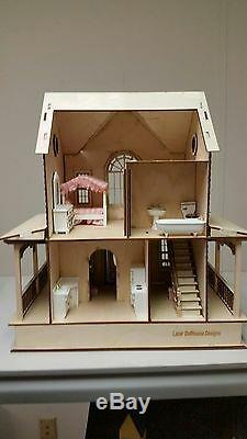 Little Briana Country Victrorian Cottage 124 Scale Dollhouse NO Shingles