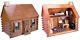 Log Cabin Doll House Miniature Kit Kids Wooden Flower Box Loft Unfurnished New