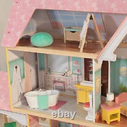 Lola Mansion Wooden Dollhouse with 30 Accessories, Ages 4 & up