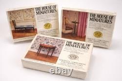 Lot 3 X-Acto House of Miniatures Kits Sealed 1980 Dollhouse Furniture Table Bed
