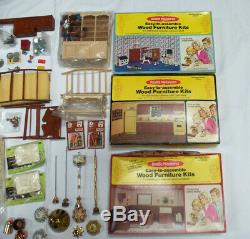 Lot Doll House Items Realife Miniatures Kits Heritage Series Many Extras Custom