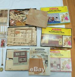 Lot Doll House Items Realife Miniatures Kits Heritage Series Many Extras Custom