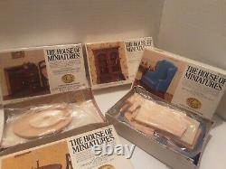 Lot Of 11 Mostly New The House Of Miniatures Dollhouse Furniture Kits Sealed