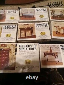 Lot Of 11 The House Of Miniatures Furniture Kits Vintage 7 SEALED 4 Not Sealed