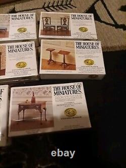 Lot Of 11 The House Of Miniatures Furniture Kits Vintage 7 SEALED 4 Not Sealed