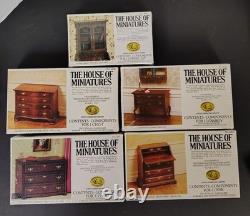 Lot Of 13+ House Of Miniatures 112 Kits Canopy Bed-Couch-Chairs-Chests-Desk