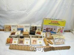 Lot X-ACTO Vintage House Of Miniatures Wood Doll Furniture Kits Windows