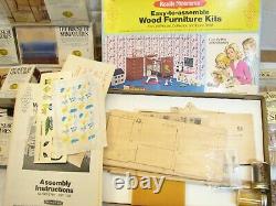 Lot X-ACTO Vintage House Of Miniatures Wood Doll Furniture Kits Windows