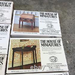 Lot of (10) Vintage The House of Miniatures Dollhouse Furniture Kits