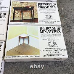 Lot of (10) Vintage The House of Miniatures Dollhouse Furniture Kits