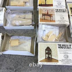 Lot of (10) Vintage The House of Miniatures Dollhouse Furniture Kits