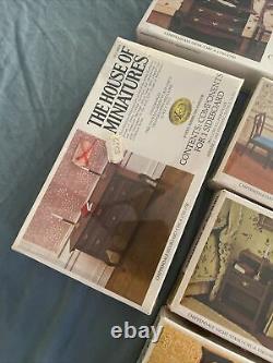 Lot of 12 The House of Miniatures Dollhouse Furniture Kits Sealed Vintage X-acto