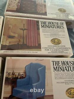 Lot of 12 The House of Miniatures Dollhouse Furniture Kits Sealed Vintage X-acto
