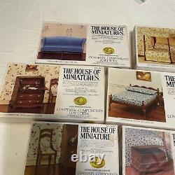 Lot of 14 The House of Miniatures Dollhouse Furniture Kits Vintage X-acto