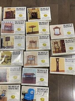 Lot of 20 X-ACTO The House of Miniatures Dollhouse Furniture Model Kits New