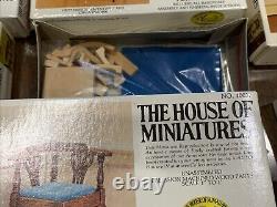 Lot of 20 X-ACTO The House of Miniatures Dollhouse Furniture Model Kits New