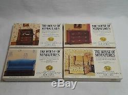 Lot of 24 The House of Miniatures Dollhouse Furniture Kits 14 Sealed X-ACTO