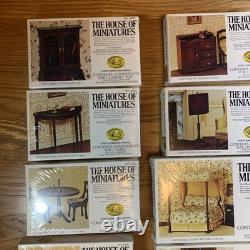 Lot of 26 Vtg X-ACTO The House of Miniatures Dollhouse Furniture Kits Tool Set