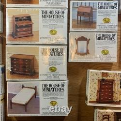 Lot of 26 Vtg X-ACTO The House of Miniatures Dollhouse Furniture Kits Tool Set