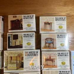 Lot of 26 Vtg X-ACTO The House of Miniatures Dollhouse Furniture Kits Tool Set